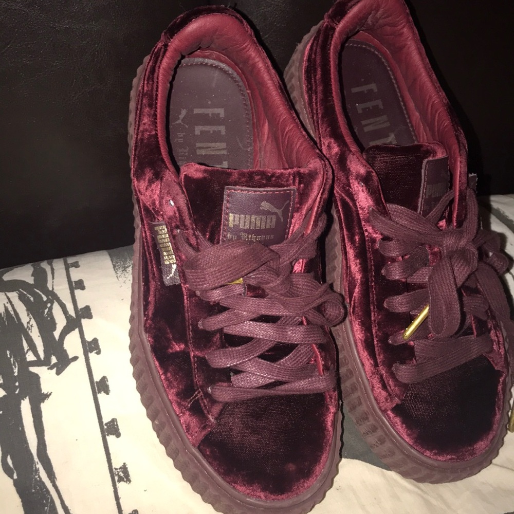 Rihanna Fetty Velvet Puma Creepers #rihanna #fenty